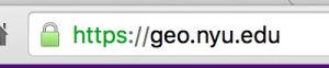 Chrome's representation of a secure HTTPS site