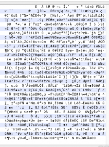 An example of a network packet sent via an encrypted HTTPS connection